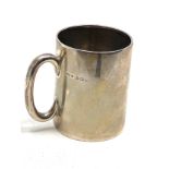 Antique Silver Christening mug Birmingham silver hallmarks weight 76g