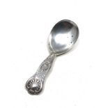 Victorian silver tea caddy spoon london silver hallmarks