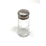 Silver & cut glass sugar sifter London silver hallmarks