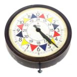 Vintage Bakelite Smiths RAF Wall clock, approximate diameter: 16 inches, untested