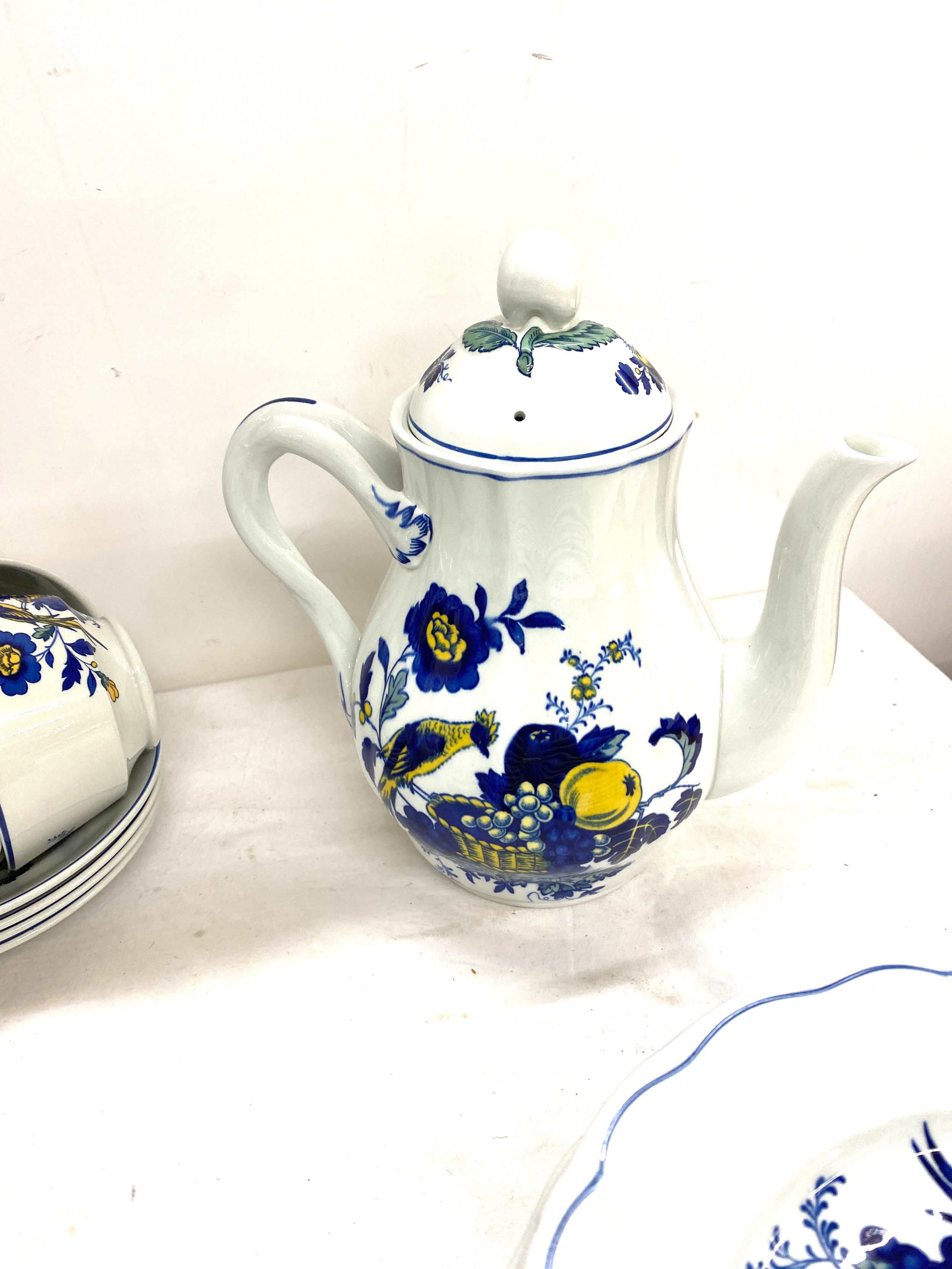 Spode Blue Bird s3274 c1838 - 16 cups 31 saucers coffee pot 7 side plates, 1 sandwich plate - Image 7 of 7