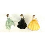 Selection of 3 Royal Doulton lady figures includes Kelly, Elizebeth, Amelia