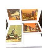 Selection of four vintage prints, signed on the back by price