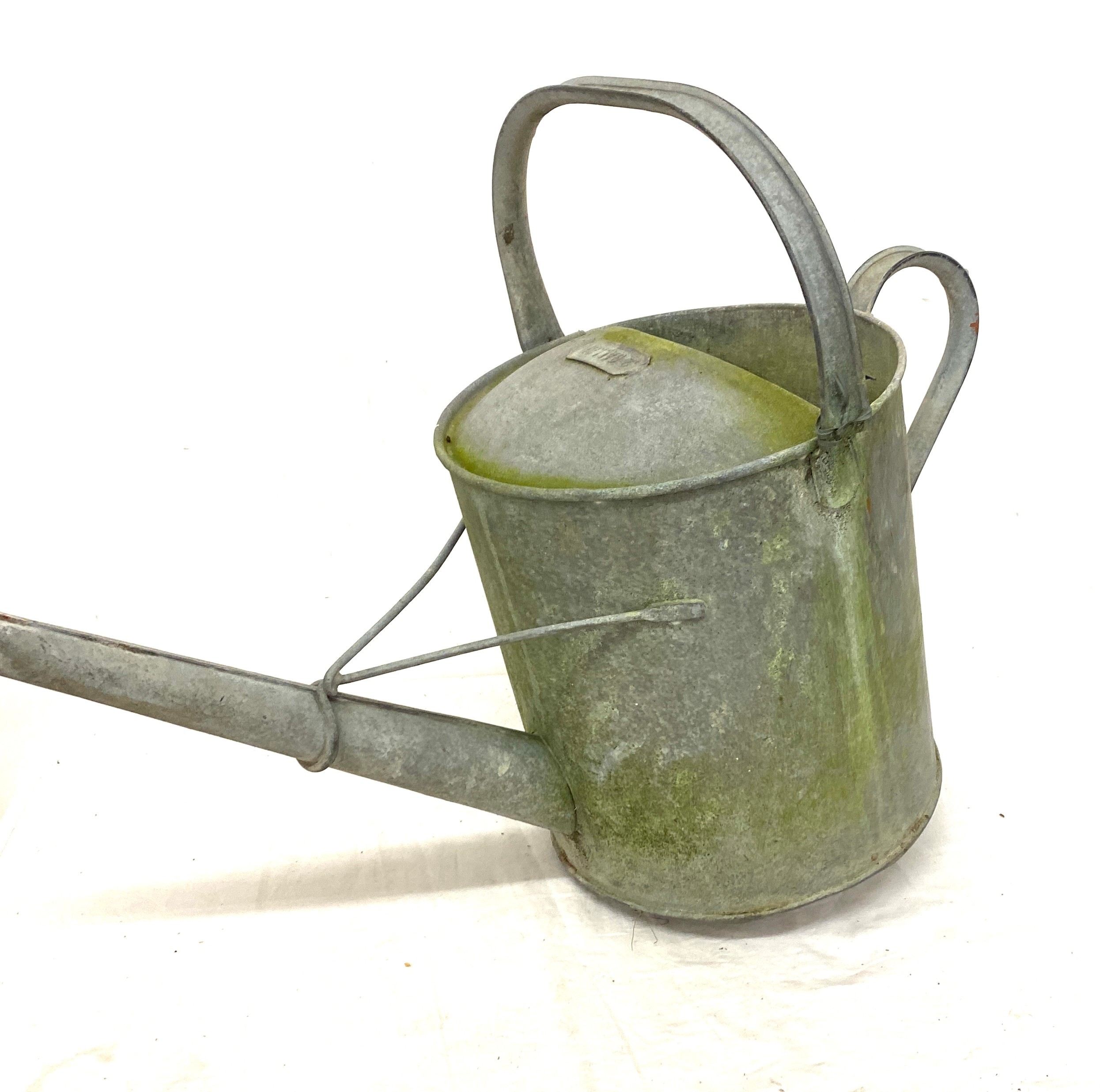 Galvanised watering can