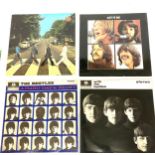 4 Beetles albums includes Let It Be, A Hard Days Night, Parlophone and Abbey Road - records do