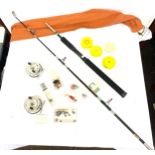 Selection of fishing kit to include rods, reels etc