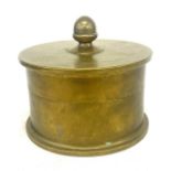 Trench art 1916 brass circular trinket, approximate diameter 15cm