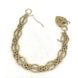 9ct gold gate bracelet in need of repair, total approximate weight: 16.8g