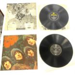 Parlophone Mono LP The Beatles Revolver vinyl, Rubber Soul Beatles Vinyl, no visible scratches to