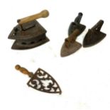 Selection of antique flat irons