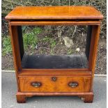 Mahogany inlaid 1 draw TV unit, Height 35.5 inches, Length 31.5 inches