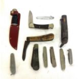 Selection of vintage pocket knifes