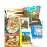 Selection of vintage board games and puzzles