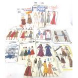 Selection of vintage dress makers sewing/ knitting patterns