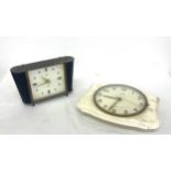 2 Vintage retro clocks, to in makers Smiths and Mauthe, both untested