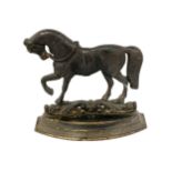 Victorian cast iron doorstop in the form of a horse `