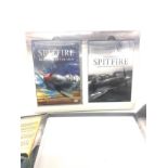 Vintage spitfire book with discs and the unknown war book