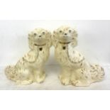 Pair of Staffordshire dogs, height approx 12"