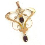 9ct gold stone set pendant, approximate total weight 1.7g