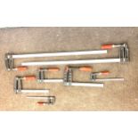 Selection of sash clamps, various sizes