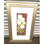 Framed lily print 21.5" wide 34" tall