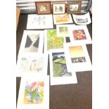 Large selection of assorted prints