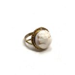 9ct Gold antique cameo dress ring (3.8g)