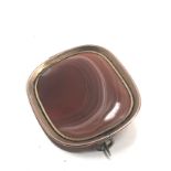 Antique georgian 9ct gold framed agate brooch measures approx 4cm by 3cm