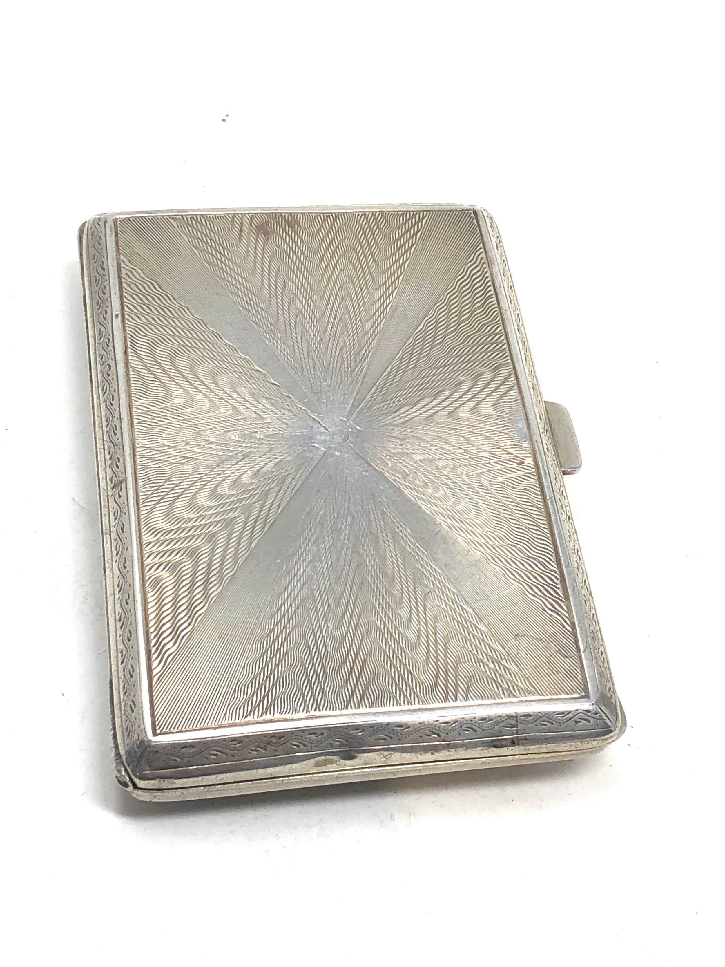 Silver & enamel cigarette case chip and wear to enamel weight 94g - Image 3 of 4