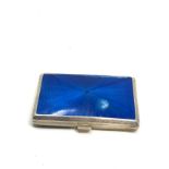 Silver & enamel cigarette case chip and wear to enamel weight 94g