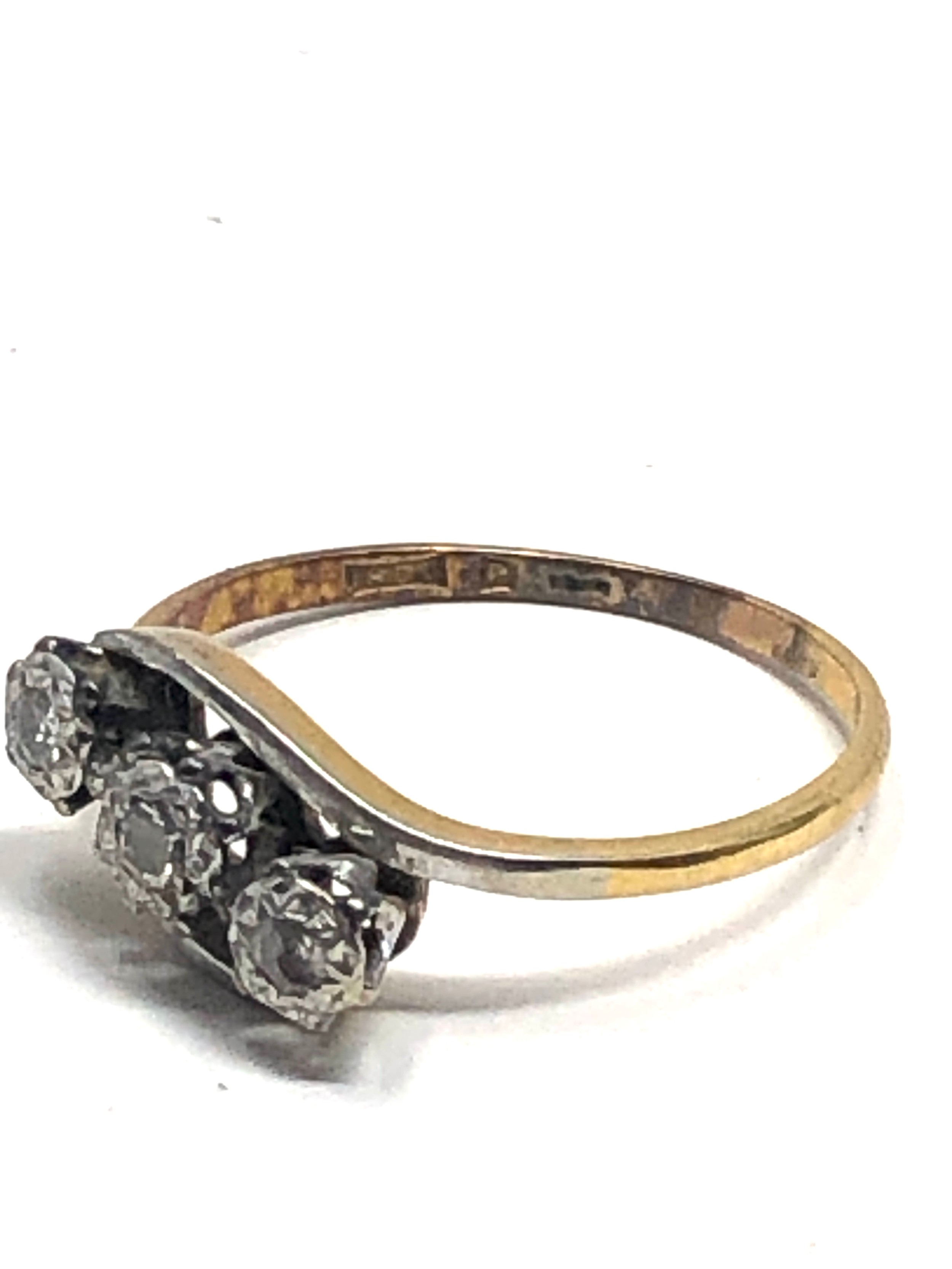 18ct gold & platinum diamond ring (2.3g) - Image 2 of 3