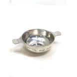 Silver quaich Birmingham silver hallmarks engraved i am george elliott measures approx 16cm wide