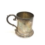 Antique silver mug measures approx 8cm tall base measures approx 7.8cm Birmingham silver hallmarks