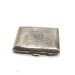 Antique Silver cigarette case weight 62g