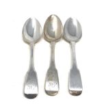 3 georgian scottish silver table spoons weight 116g