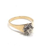 9ct gold diamond ring (2.8g)