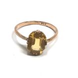 9ct gold antique citrine ring (2g)