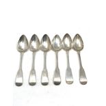 6 Georgian Scottish silver tea spoons 81g