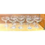 9 Vintage Babycham glasses