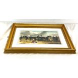 Framed horse print, approximate frame measurements: Height 16inches, Width 24 inches