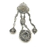 Antique Georgian white metal chatelaine