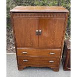 2 Drawer 2 door vanity tall boy measures approx 30" wide 16" deep 41" tall