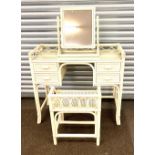 3 piece Angreaves dressing table mirror and stool set