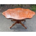 Italian style mahogany coffee table, Length 39 inches, Width 24 inches, Height 21 inches