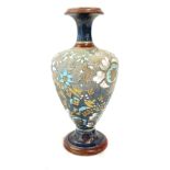 Antique Royal Doulton Lambeth vase, overall good condition, approximate measurements: 8 inches,