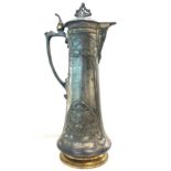 Large art nouveau WMF jug, approximate measurement: 16" tall by 8" wide