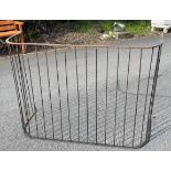 Large Victorian metal fire guard, approximate measurements: Height 33.5 inches, Width 48 inches,