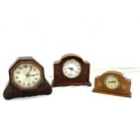 3 small vintage mantel clocks, to include Mercedes all untested