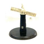 Antique bone and ebony windmill possibly prisoner of war piece