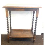 Oak barley twist occasional table, approximate measurements: Height 28 inches, Width 24 inches,